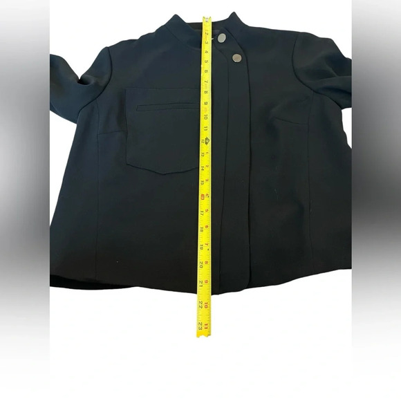 Rachel Roy RACHEL Black Mock Neck Moto Jacket Blazer, Size 4 - Picture 10 of 10